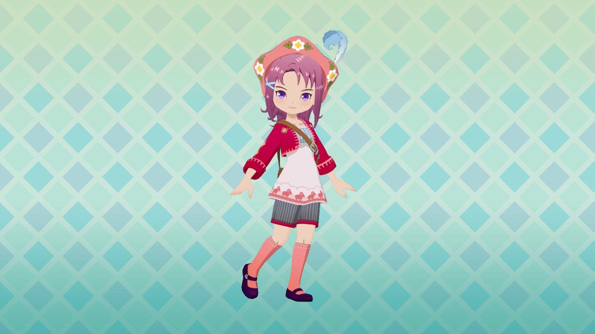 キャラクター作成完了。コモルという名前の女の子