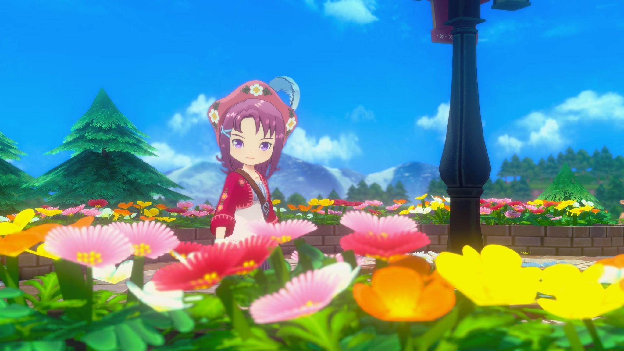 そよかぜタウンの花畑。